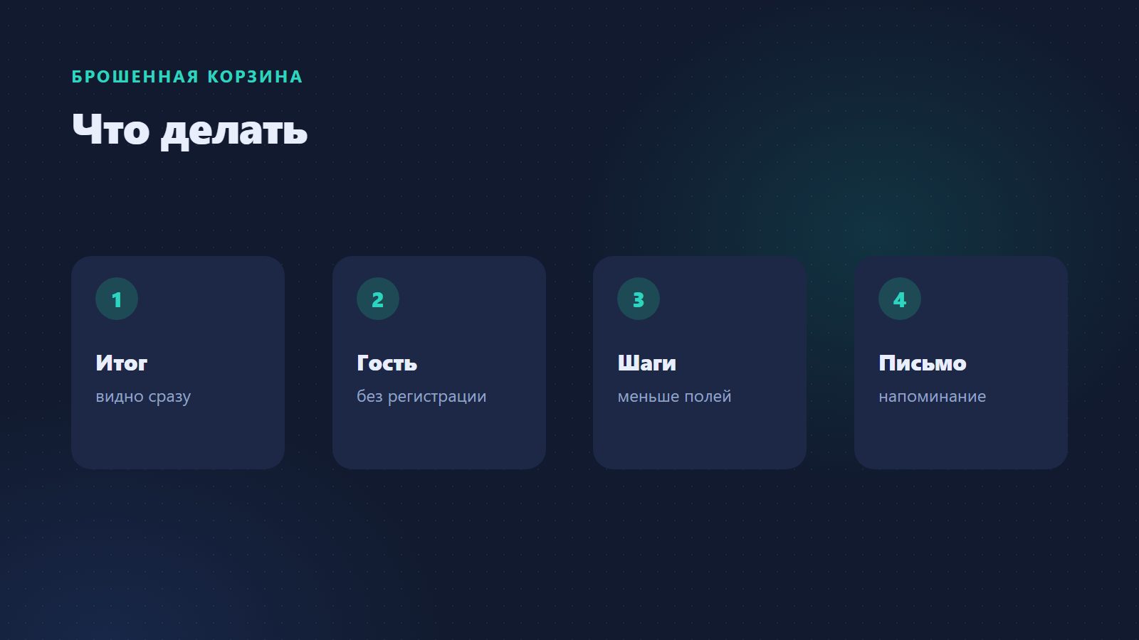 Почему покупатели бросают корзину