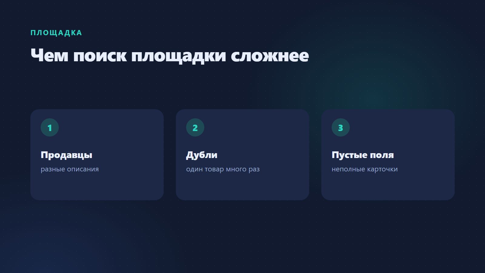Чем поиск площадки сложнее