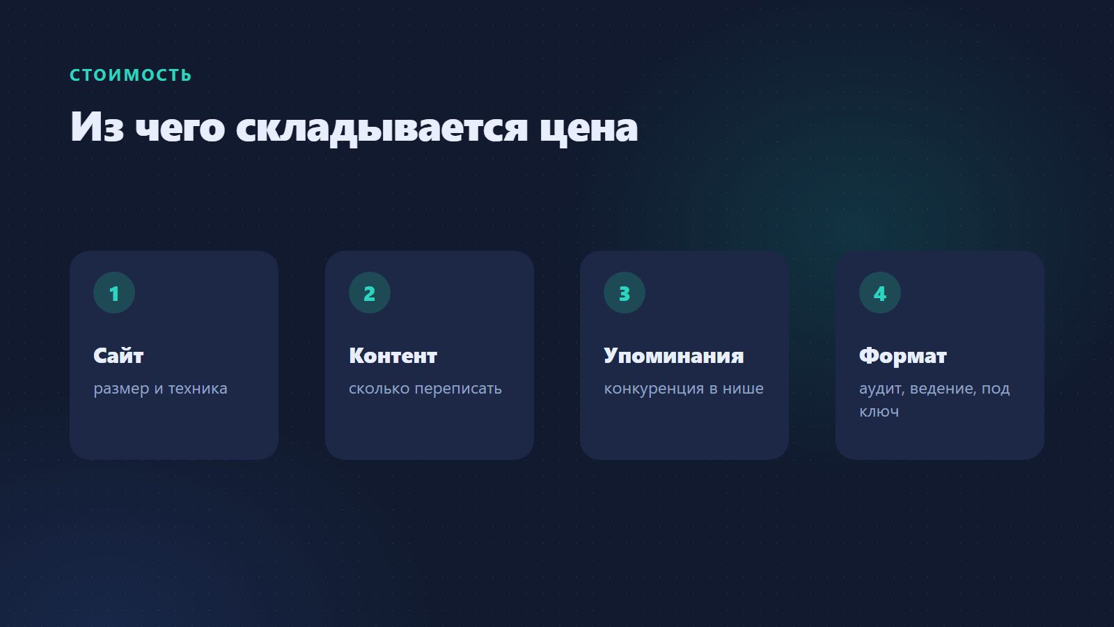 Из чего складывается цена продвижения в нейросетях