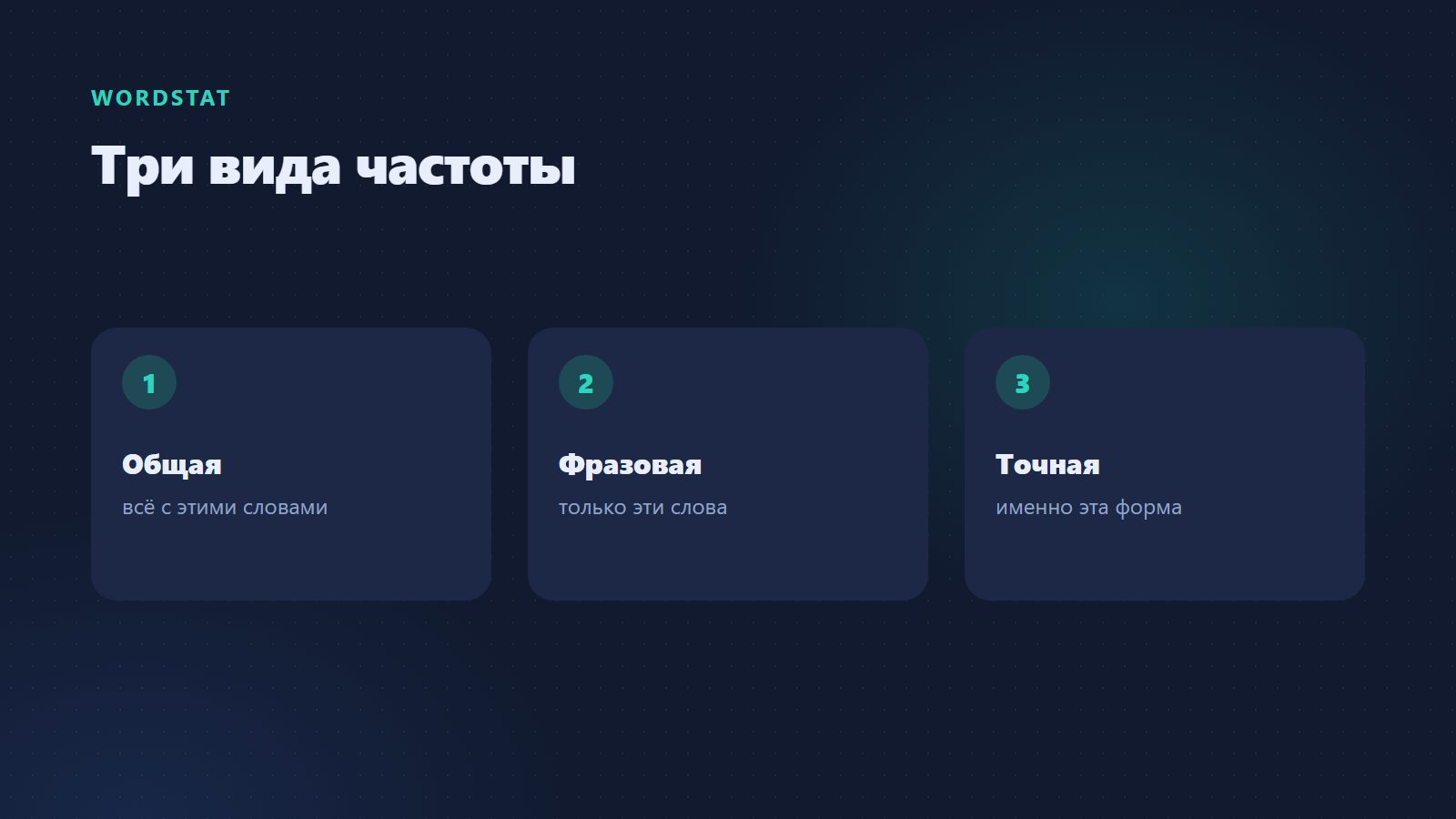 Три вида частоты